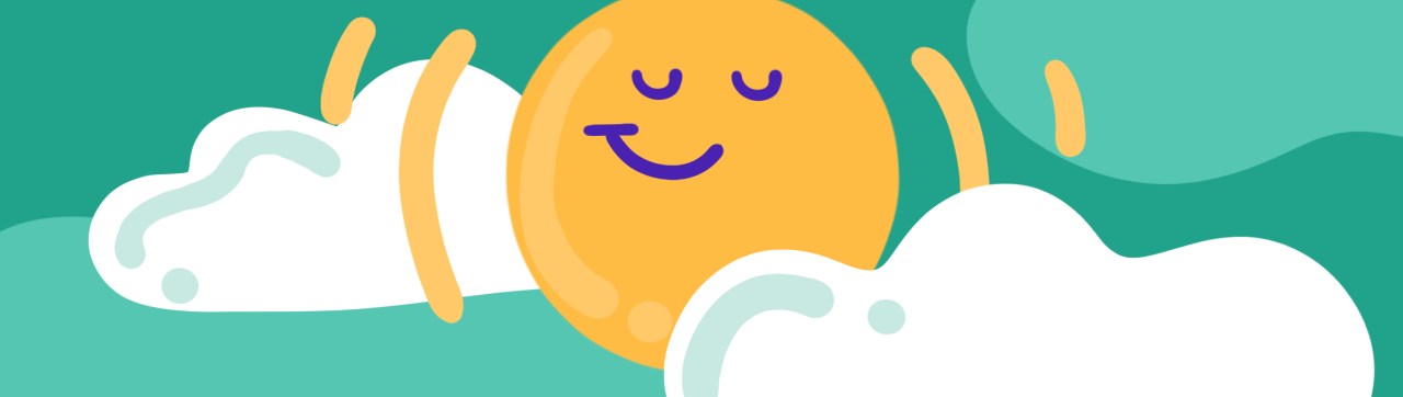 güneşin mindful ışıklar saçması illüstrasyonu